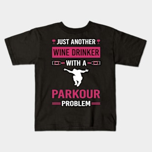 Wine Drinker Parkour Kids T-Shirt